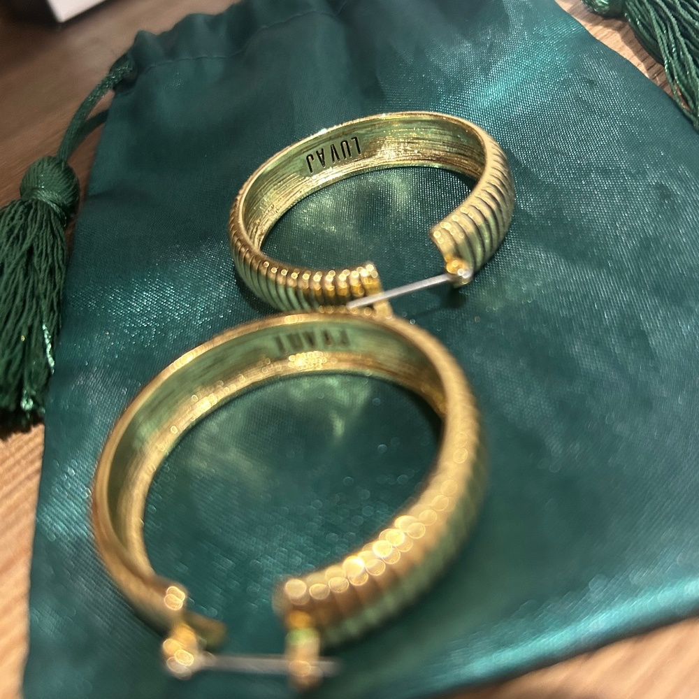 Luv AJ gold hoop earrings